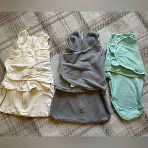 Halo swaddles newborn